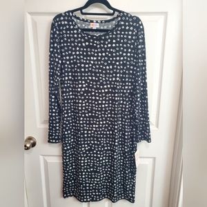 LuLaRoe Size XL Debbie Black & White Printed Dress - NWT